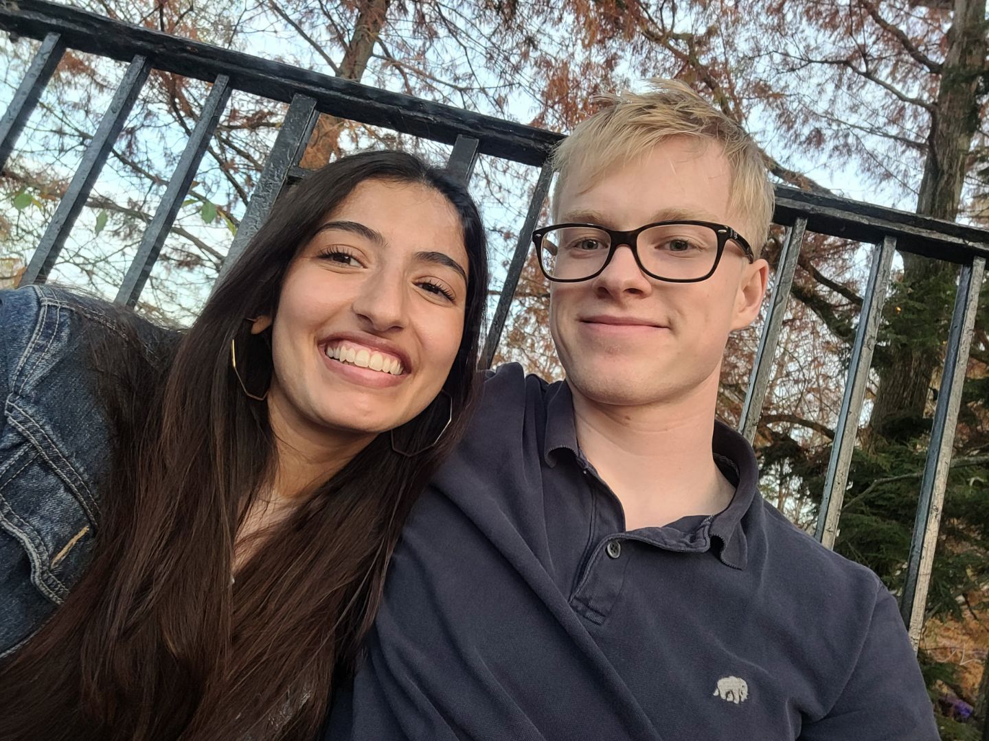 Karanpreet and Caleb happy